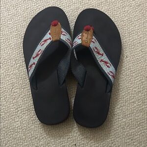 L.L. Bean Black and Red Lobster Sandals